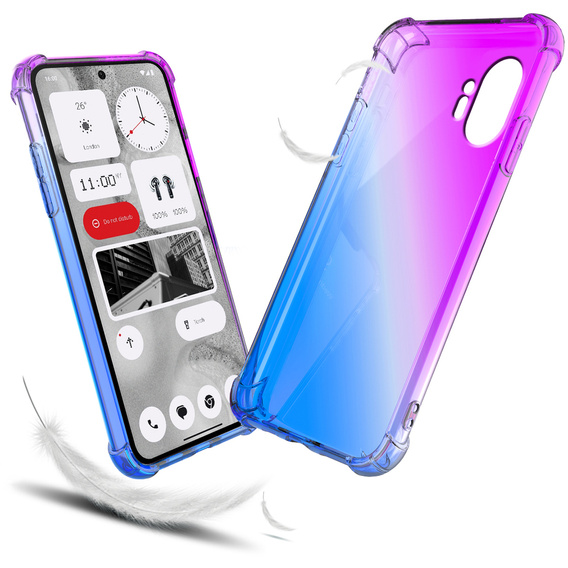 Pouzdro pro Nothing Phone 2 5G, Gradient Dropproof, Fialová / modrá