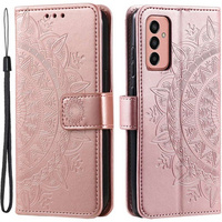 Klopové pouzdro pro Samsung Galaxy A14 4G/5G, Mandala, růžové rose gold