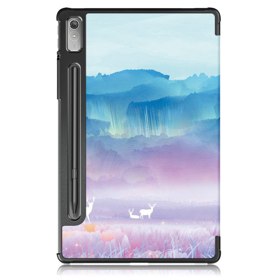 Pouzdro pro Lenovo Tab P11 Pro Gen 2 2022, Smartcase Pen Slot, deer in mountains