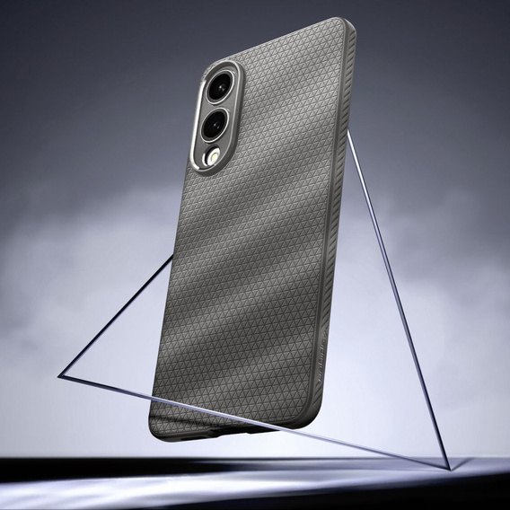 Pouzdro Spigen pro Samsung Galaxy S25, Liquid Air, černé + 9H tvrzené sklo