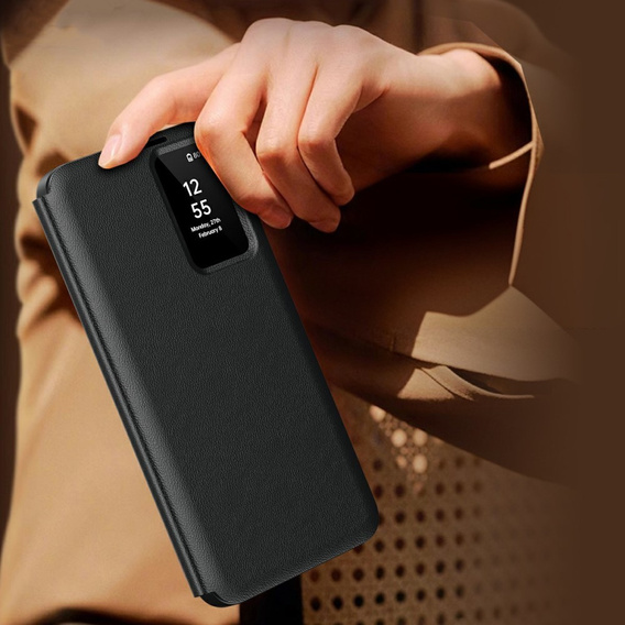 Flipové pouzdro pro Samsung Galaxy A56 5G, Smart View Wallet, černé