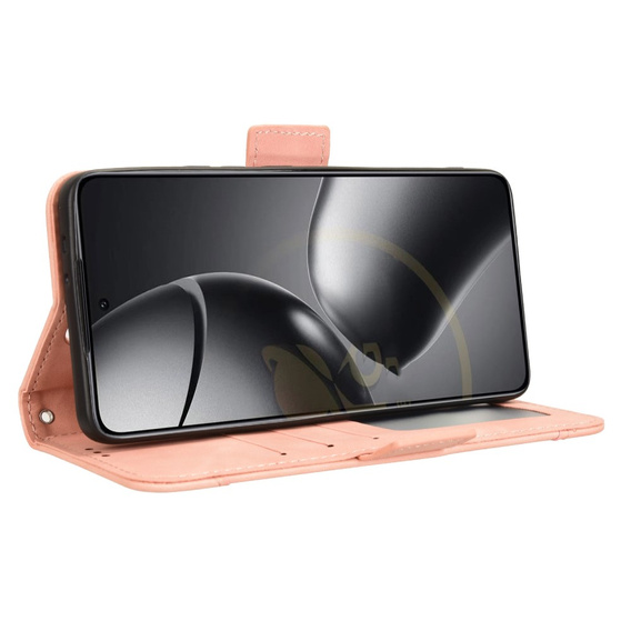 Klopové pouzdro pro Xiaomi 14T Pro, Card Slot, růžové