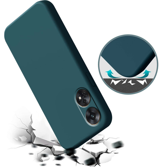 Pouzdro pro Oppo Reno8 T, Silicone Lite, tmavě zelené