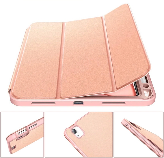 Pouzdro pro iPad Air 4 10.9 2020 / iPad Pro 11 2020 / 2018, Suritch Full Body, růžové rose gold