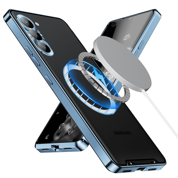 Ochranné pouzdro na fotoaparát pro Samsung Galaxy S23, CamShield MagSafe, transparentní / modré