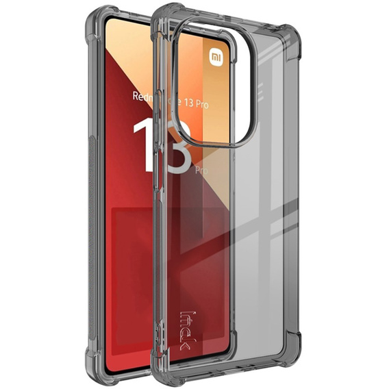 IMAK pouzdro pro Xiaomi Redmi Note 13 Pro 4G / Xiaomi Redmi Note 14S / Xiaomi Poco M6 Pro 4G, Dropproof, transparentní / černé