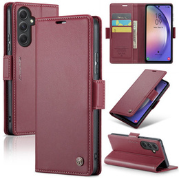 Flipové pouzdro CASEME pro Samsung Galaxy A54 5G, Litchi Wallet, červené