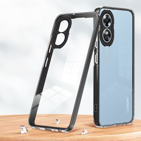 Pouzdro pro Oppo A17, Fusion Hybrid, transparentní / černé