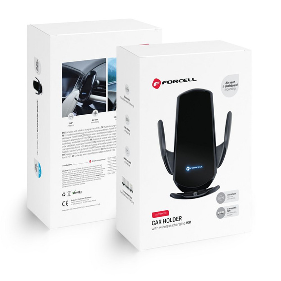 Automatický držák s bezdrátovou nabíječkou Forcell F-Grip HS1