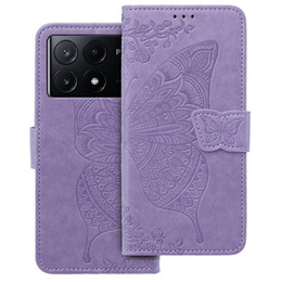 Klopové pouzdro pro Xiaomi Poco X6 Pro 5G, Butterfly, fialové