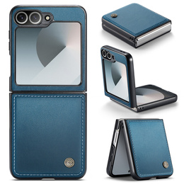 Pouzdro pro Samsung Galaxy Z Flip7 FE / Z Flip6, CASEME Litchi Leather, modré