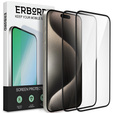 2x keramické hybridní sklo ERBORD pro iPhone 15 Pro Max