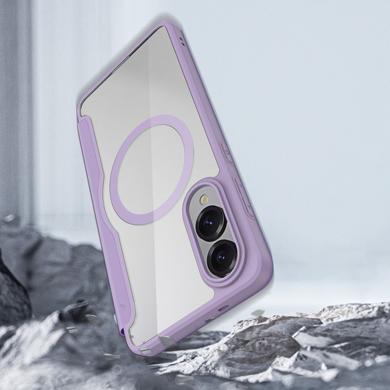 Pouzdro Dux Ducis pro Samsung Galaxy S25 Edge, Skin X Pro, MagSafe, fialové