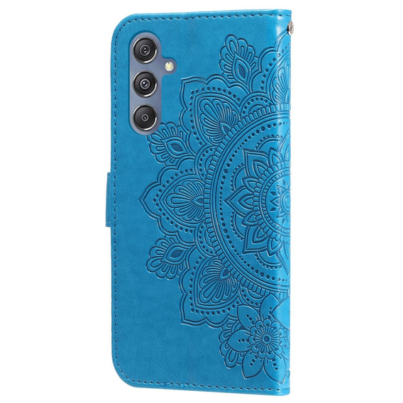 Klopové pouzdro pro Samsung Galaxy M34 5G, Mandala Flower, modré