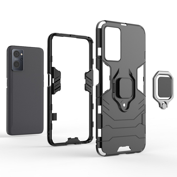 Pouzdro pro Realme 9i / Oppo A96, Kickstand Ring, černé