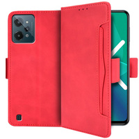 Klopové pouzdro pro Realme C31, Card Slot, červené