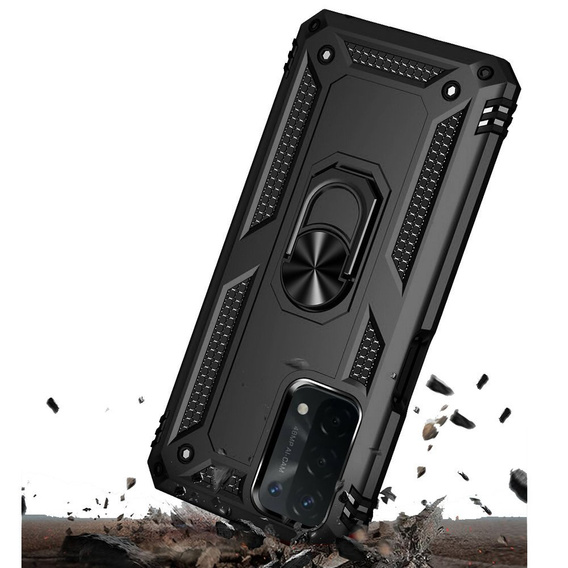 Pancéřové pouzdro pro OPPO A54 5G/A74 5G/A93 5G, Nox Case Ring, černé