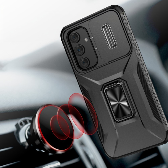 Pancéřové pouzdro pro Samsung Galaxy A54 5G, pancéřový kroužek Slide Ring, černé