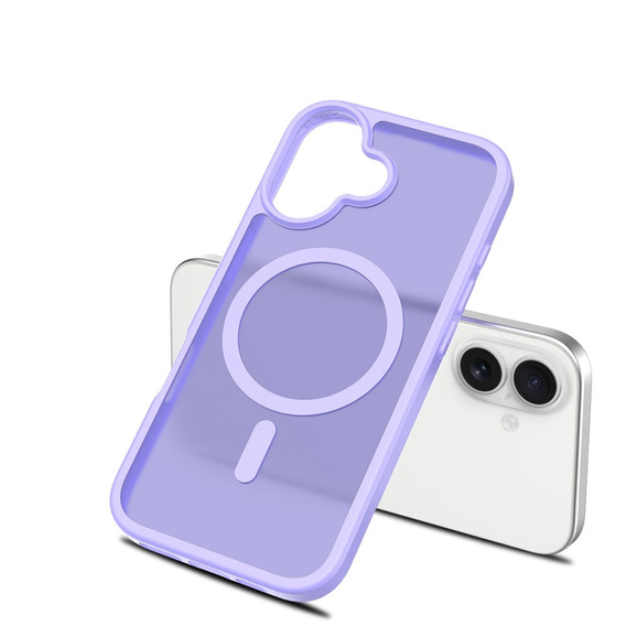 Pouzdro Matt pro iPhone 17, pro MagSafe, průsvitně fialové