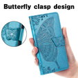 Klopové pouzdro pro Motorola Moto G32, Butterfly, modré
