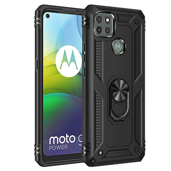 Pancéřové pouzdro pro Motorola Moto G9 Power, Nox Case Ring, černé