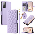 Pouzdro s klopou pro Samsung Galaxy S20 FE, Rhombus Crossbody Leather, fialové