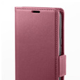 Pouzdro pro Motorola Moto G24 Power, ERBORD Glossy Litchi, flipová peněženka, červené