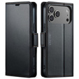 Lesklé peněženkové pouzdro Litchi pro iPhone 17 Pro Max