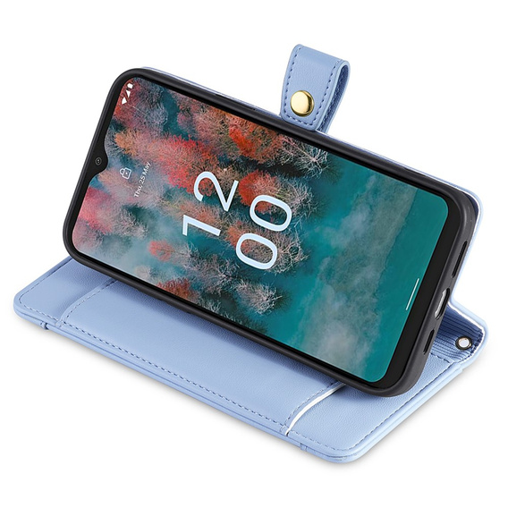 Klopové pouzdro pro Nokia G42, Wallet Zipper Pocket, modré