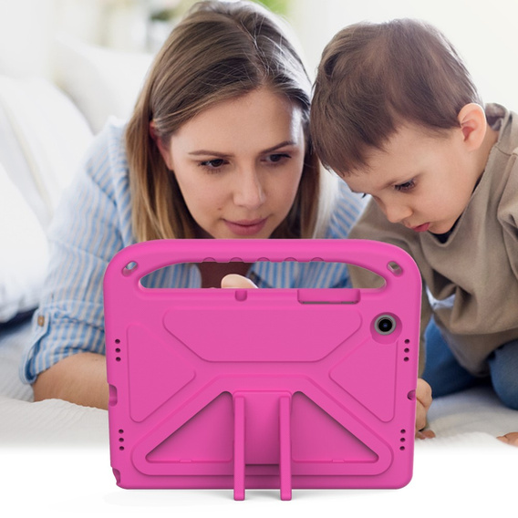 Dětské pouzdro pro Samsung Galaxy Tab A8 10.5, dětské pouzdro s rukojetí, růžové