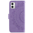 Klopové pouzdro pro Motorola Moto G73 5G, Mandala Flower, fialové