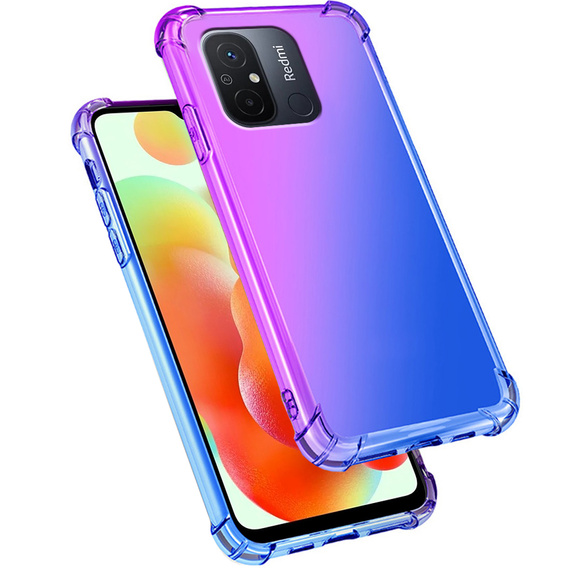 Pouzdro pro Xiaomi Redmi 12C, Gradient Dropproof, Fialová / modrá