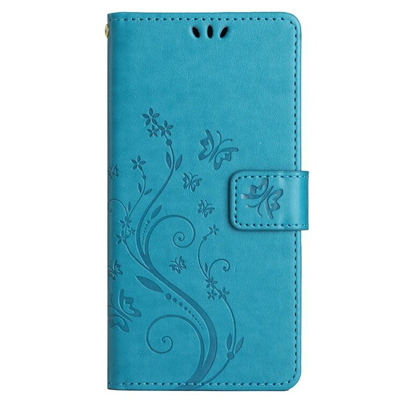 Klopové pouzdro pro Samsung Galaxy A55 5G, Wallet, Butterfly, fialové