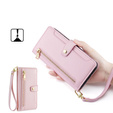 Klopové pouzdro pro Realme 14 Pro+ 5G, Wallet Zipper Pocket, růžové