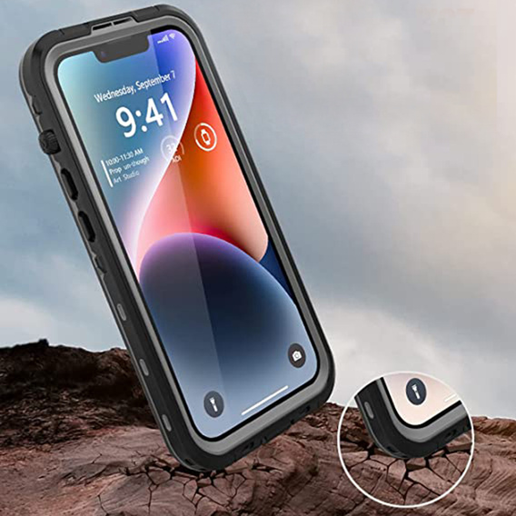 Vodotěsné pouzdro pro iPhone 14, Redpepper, pro MagSafe, černé