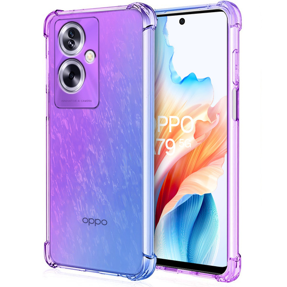 Pouzdro pro Oppo A79 5G, Gradient Dropproof, Fialová / modrá