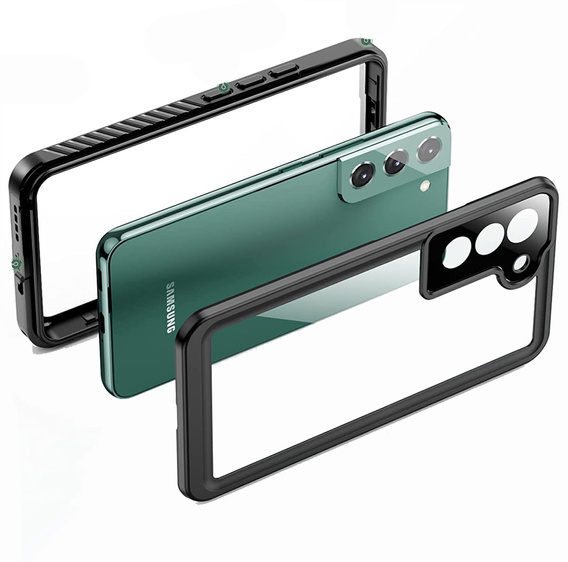 Vodotěsné pouzdro IP68 pro Samsung Galaxy S22+ Plus, Redpepper Dot+, černé