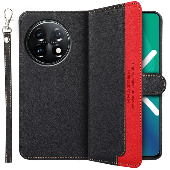 Klopové pouzdro pro OnePlus 11 5G, KHAZNEH RFID, Dual Color, černé