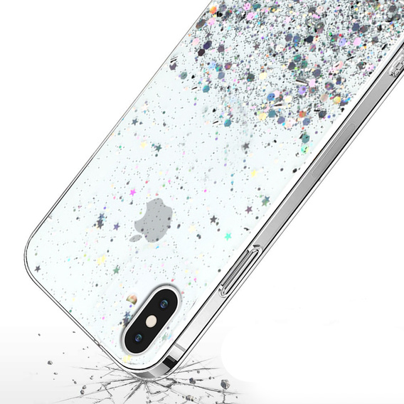Pouzdro pro iPhone X/XS, Glittery, průhledné