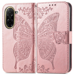 Klopové pouzdro pro Xiaomi Redmi A5, Butterfly, růžové rose gold