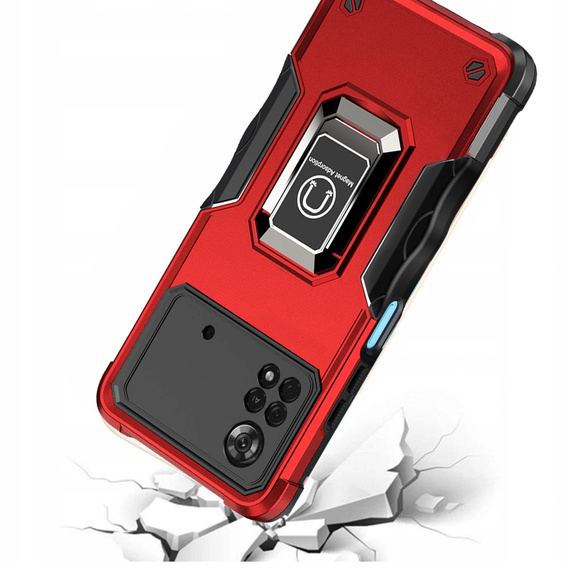 Pouzdro pro Xiaomi Poco X4 Pro 4G, Dual-Layer Armor, červené