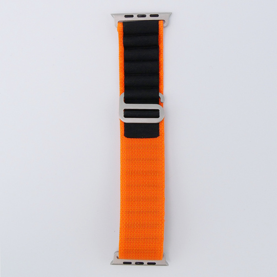Nylonový řemínek pro Apple Watch 1/2/3/4/5/6/7/8/SE/ULTRA 42/44/45/49 mm, oranžový / černý