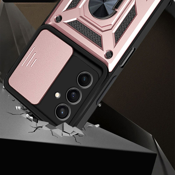 Pouzdro pro Samsung Galaxy S23 FE, CamShield Slide, růžové rose gold