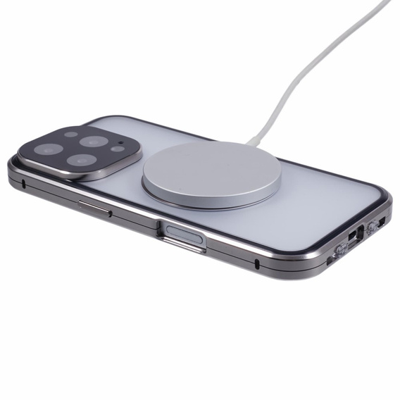 Magnetické pouzdro Dual Glass MagSafe pro iPhone 16 Pro Max, titan