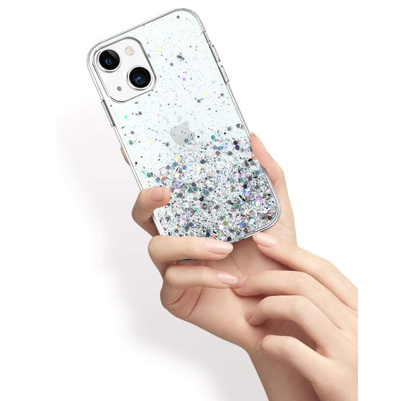 Pouzdro pro iPhone 13 Mini, Glittery, modré