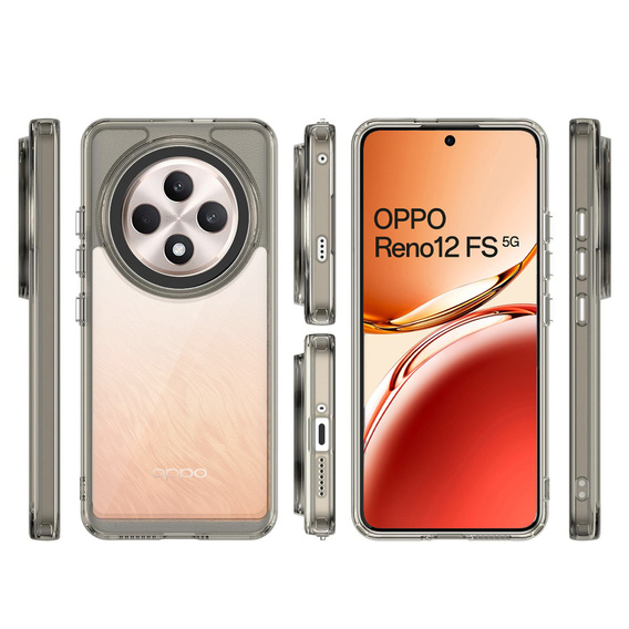Pouzdro pro Oppo Reno 12FS / 12F, Fusion Hybrid, transparentní / černé