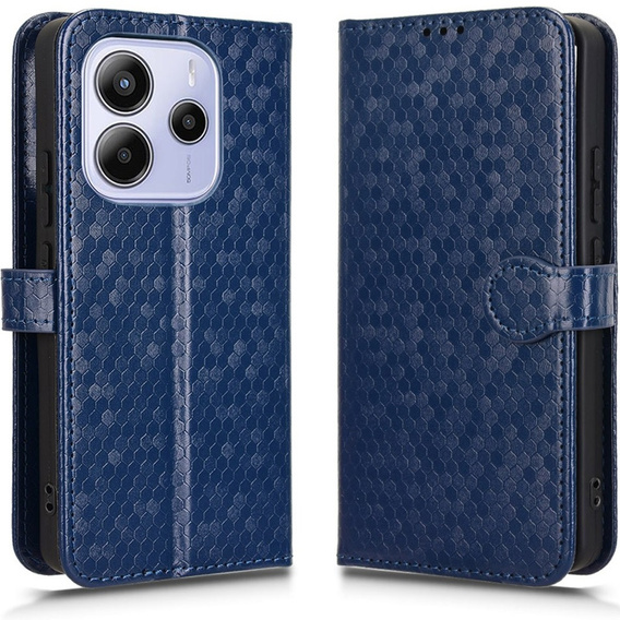 Flipové pouzdro pro Xiaomi Redmi Note 14 4G, Wallet Rhombus, modré