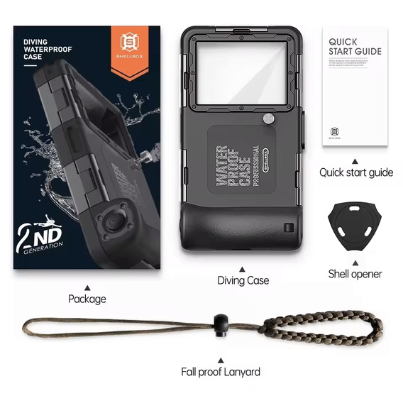 Vodotěsné pouzdro Shellbox 2. generace pro smartphony 4,7„-6,7“