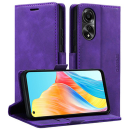 Pouzdro pro Oppo A78 4G, ERBORD Vintage peněženka s klopou, fialové