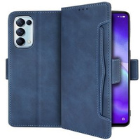 Klopové pouzdro pro Oppo Reno 5 5G, Card Slot, modré